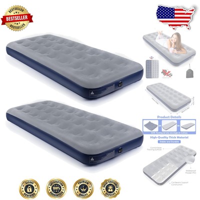 Durable Inflatable Air Bed with Carry Bag - Ideal for Camping and Indoor Guests