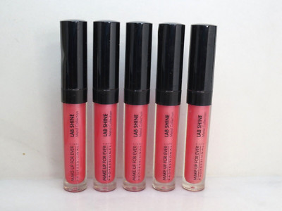 MAKE UP FOR EVER LAB SHINE METAL COLLECTION CHROME LIP GLOSS M14 0.09 OZ 5 PCS