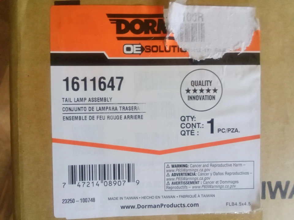Dorman 1611647 Passenger Side Tail Light Assembly For Mazda 3 2010-2013 Foto 4 de 4