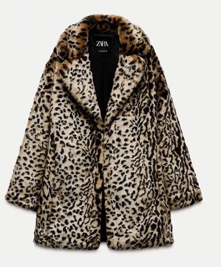 Casaco de pele sintética ZARA ANIMAL PRINT LEOPARDO NOVO FW24/25 TAMANHO P REF. 1255/771 - Imagem 2 de 4