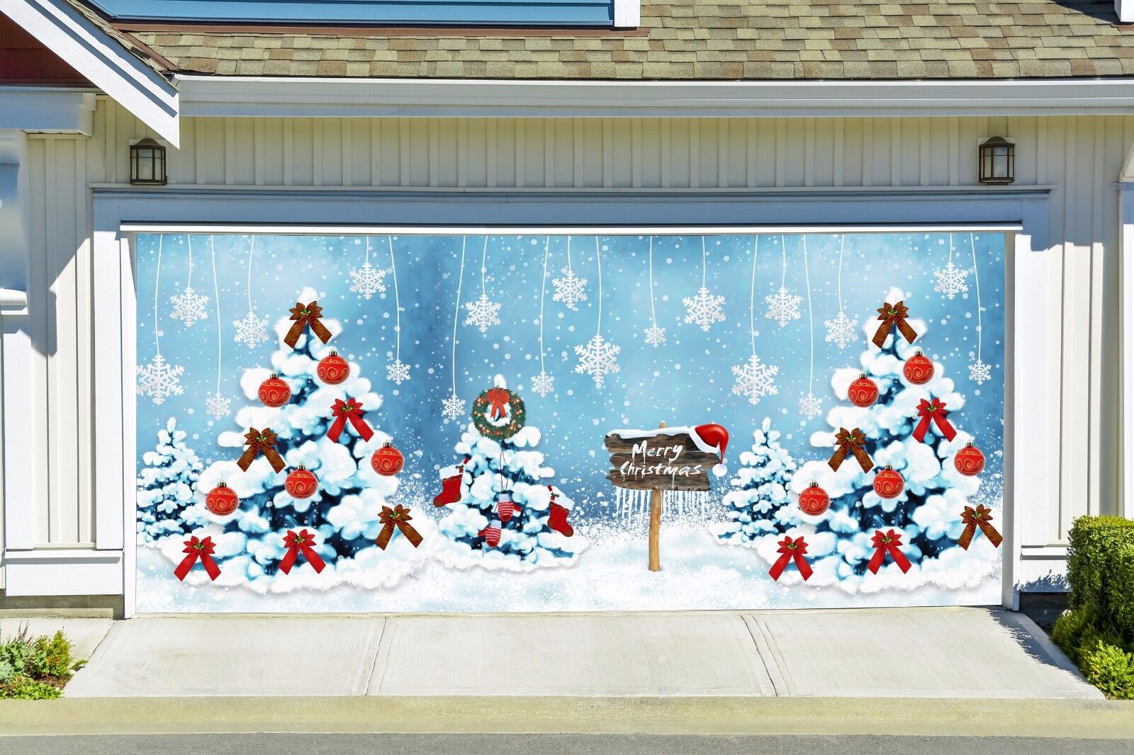 Christmas Garage Door Covers 3d Banners Outside Unique Home Decor ...