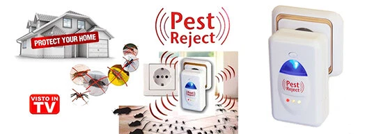 2 REPELLENTI PEST REJECT SCACCIA INSETTI MOSCHE ZANZARE AD ULTRASUONI - Imagen 3 de 3