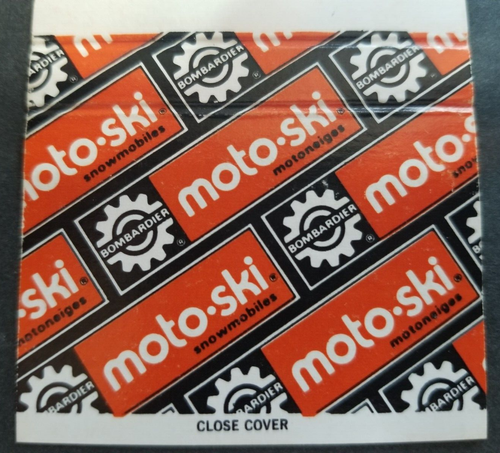 Vintage Moto-Ski Snowmobiles Dealer Empty Match Book Cover - Winnipeg, MB - Bild 2 von 4