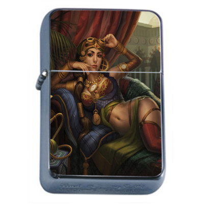 Harem Pin Up Girls D4 Flip Top Oil Lighter Wind Resistant 