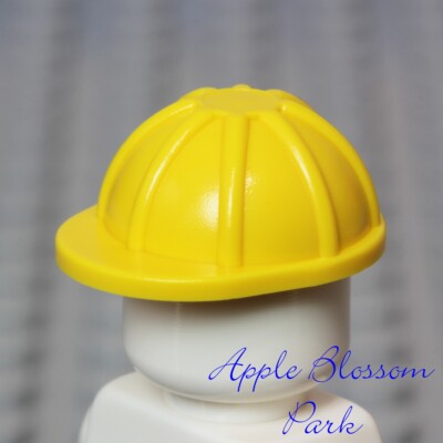 NEW Lego City Minifig Yellow HARD HAT - Construction Worker Cap Head Helmet Gear