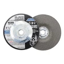 5 Pack - 4-1/2" x 1/4" x 5/8"-11 Hubbed Metal Grinding Wheels Type 27 Hub Discs