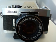 VINTAGE Canon Auto EX QL 35mm SLR Film Camera,CANON EX 50/1.8 lens.READ.