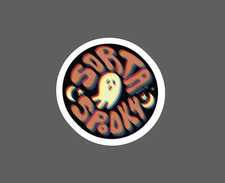 Sorta Spooky Sticker Ghost Trippy Waterproof Horror Scary Gift NEW