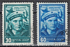 RUSSIA,USSR:1948 SC#1252-53 Used CTO Navy Day  AM301
