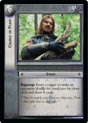 1x Change of Plans - 1R99 - Foil Near Mint Fellowship of the Rings