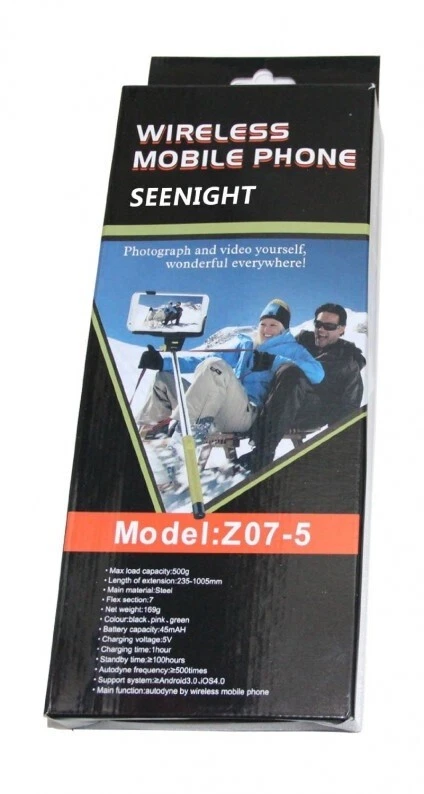 Monopod Mobile Phone for Android & iPhone Smartphone Selfie Stick Wireless Z07-5 - Image 3 of 4