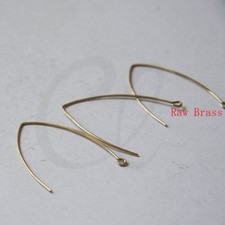 20 Pieces Raw Brass Earring Hooks - 42x32.5mm CW-1834C-I-121X 