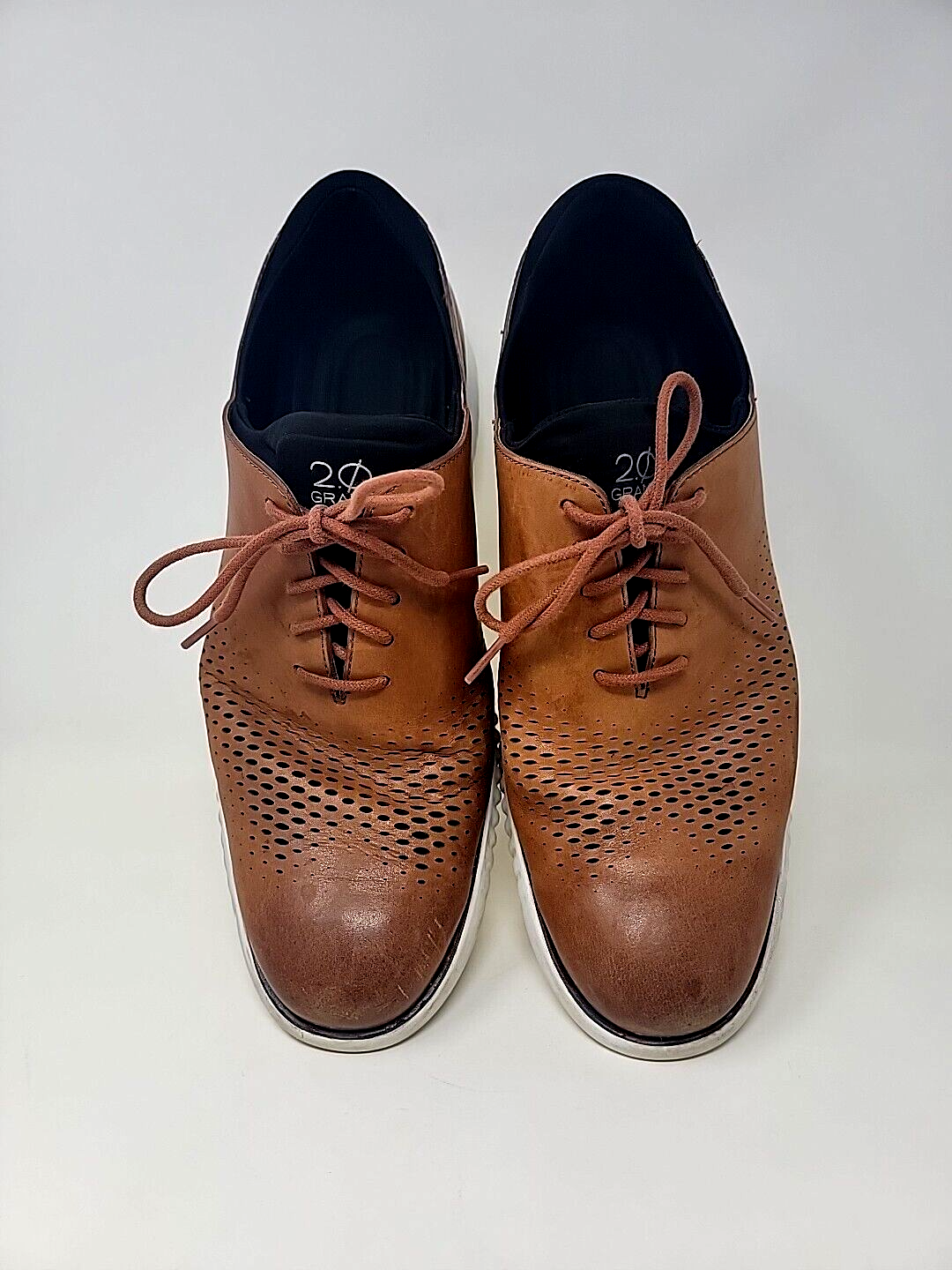 SAOLA Scarpe Cole Haan uomo 13M pelle marrone punta alare Oxford Zerogrand C27879