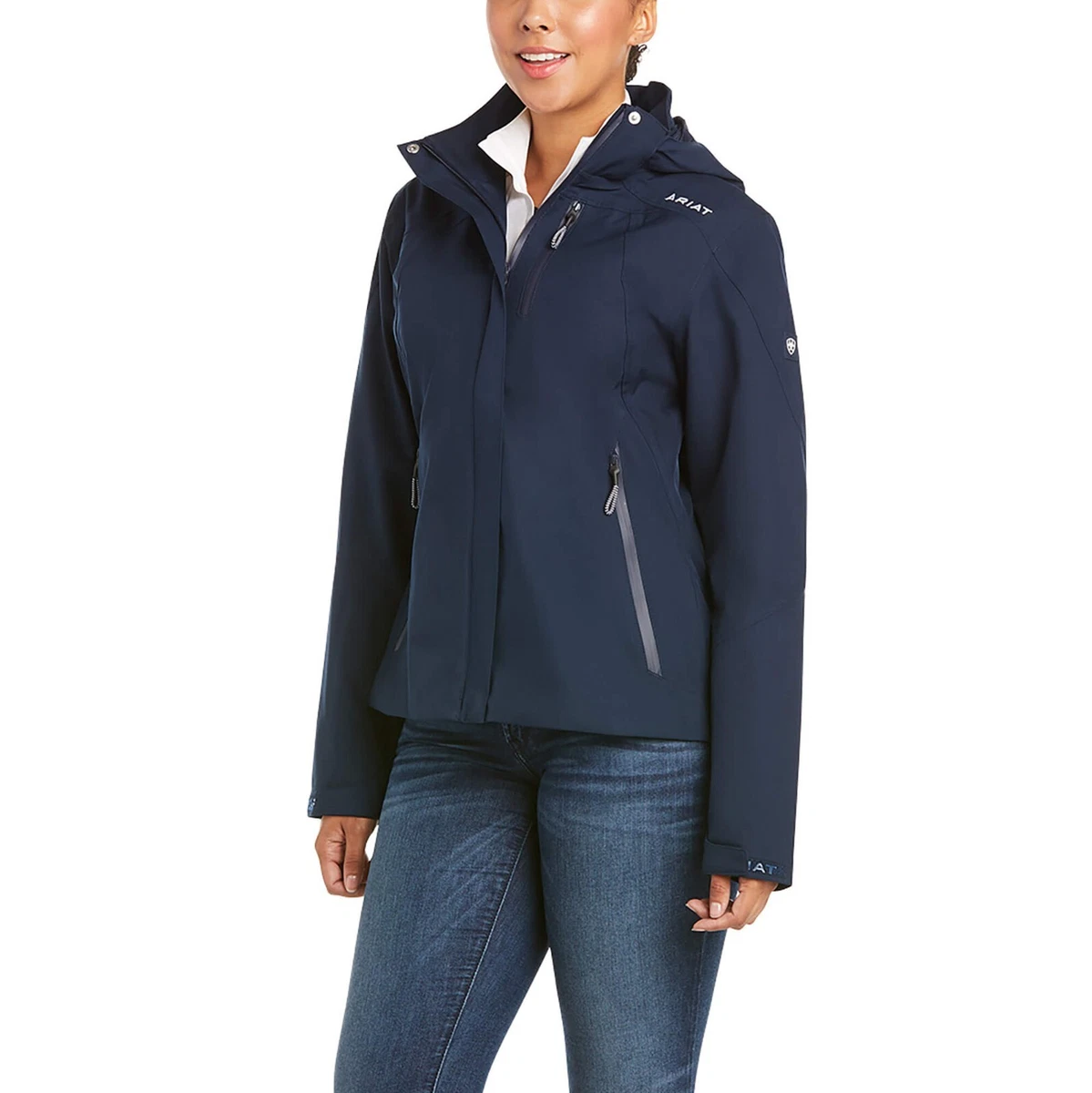 Ariat Coastal H20 Ladies Waterproof Jacket Coat Navy XS S M 8 10 12