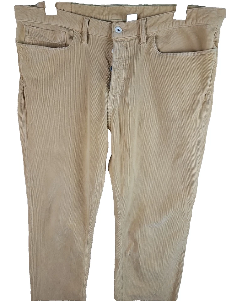Pantalones de pana Loomstate para hombre 36 algodón orgánico pana recto bronceado grunge Foto 3 de 4
