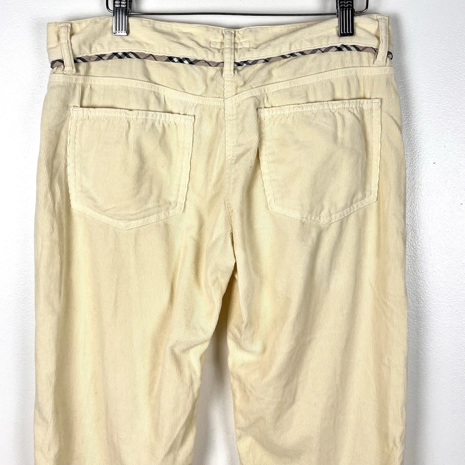 Burberry Low Rise Bootcut Corduroy Pants Sz 6 /8 Nova Check Plaid Y2K Preppy - Image 3 of 4