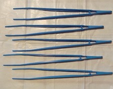 3 Stck. Pinzetten aus  Kunststoff 25cm blau Bastelpinzette Futter-Pinzette 