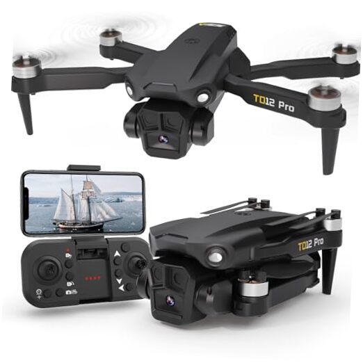 FPV Drone with Dual Cameras & Brushless Motor - TD12-02 Mini Drone-image