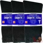 Mens Womens Physician Approved Heath Diabetic Crew Circulatory Socks Black 9-15