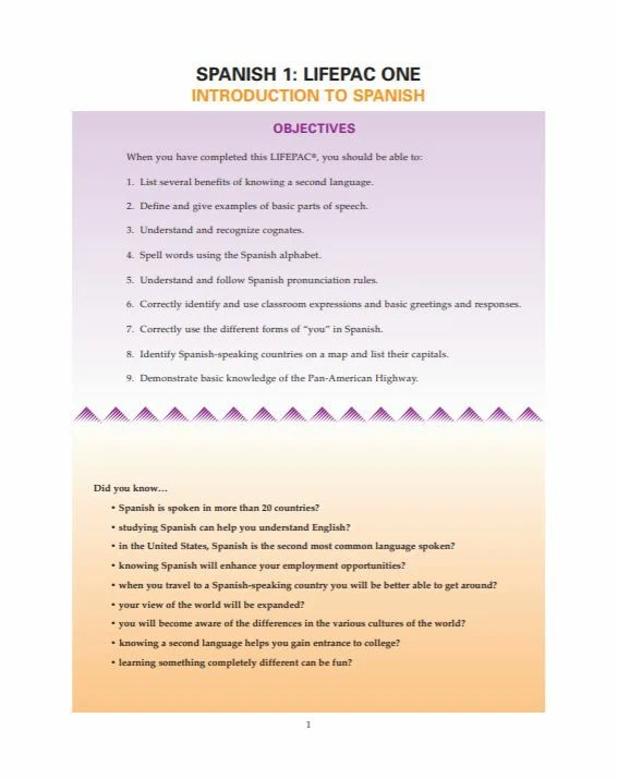 LIFEPAC® Spanish I Set CD set grades 9 10 11 12 Homeschool Foreign Language - Image 4 of 4