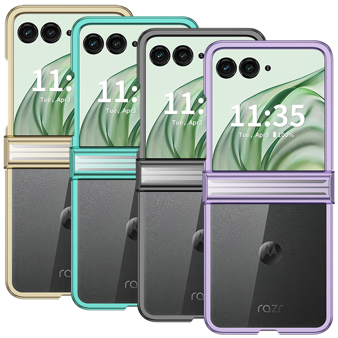 3in1 Clear Plating Hard Phone Cover For Motorola Razr+ Plus 2025 2024 2023 Case 3in1 Clear Plating Hard Phone Cover For Motorola Razr+ Plus 2025 2024 2023 Case