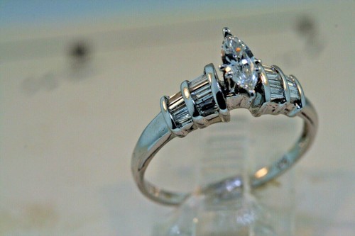 Diamond 14k White Gold Engagement Ring - 第 4/4 張圖片