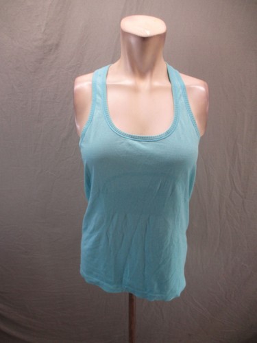 Lululemon Größe M Damen blau eckiger Ausschnitt atmungsaktiv sportlich Racerback Tank 851