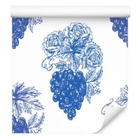 10M Vlies Blumen Tapete Esszimmer Obst Weintrauben BläTter Rosen Gemalt Xxl 3976