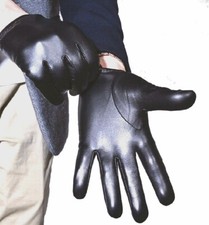 Nouveaux Hommes police Tactical Gants,cuir véritable Gants  Noir / Brown