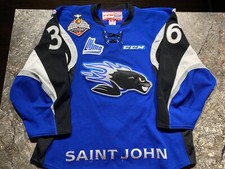 Alexandre Bernier GAME WORN Saint John Sea Dogs 2017 Memorial Cup Jersey