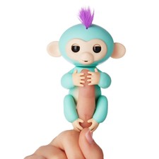Zoe the Fingerlings is Turquoise With Purple Hair is an Interactive Baby Monkey