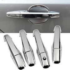 Door Handle Cover Mirror Chrome Plated Silver Plastic Fit 09-15 Pilot NO keyless