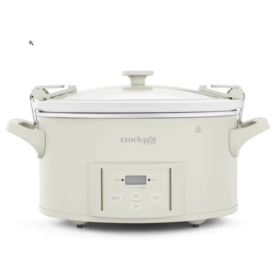 Crock-Pot Design Series 7-Quart Cook & Carry Slow Cooker – Large Capacity, White