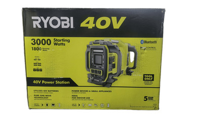 Ryobi 40V 1800-Watt Portable Battery Inverter Power Station and Charger