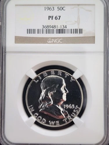 1963 Proof Franklin Half Dollar 50C NGC PF67 PR67 90% Silver
