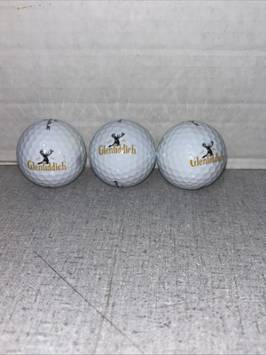 3 Vintage Glenfiddich Single Malt Scotch Whisky logo golf ball - Alcohol