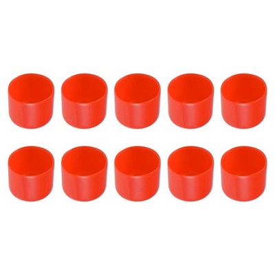 Screw Thread Protector Cover Rubber End Caps for Screw, Bolt 1'' ID/Red/10 Pcs