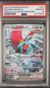 roaring moon ex pokemon card value 2023 Pokemon Par En-Paradox Rift 251 Roaring Moon Ex Special Illustration Rare