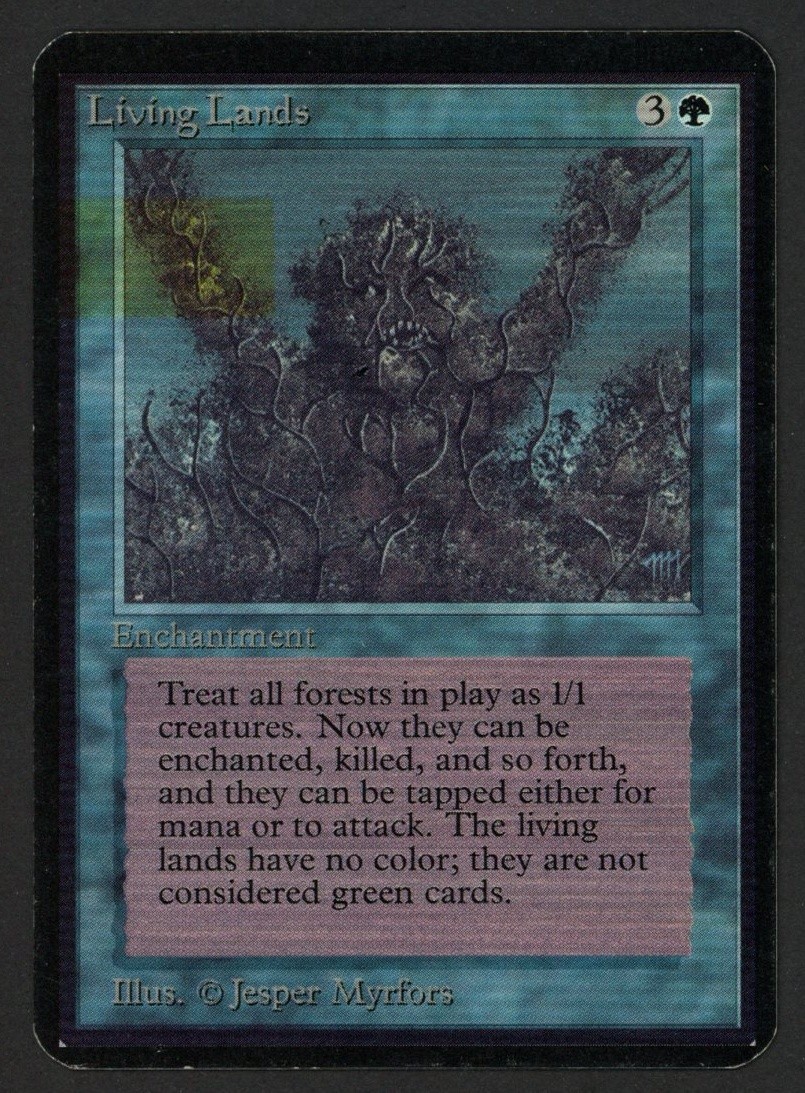 ***Alpha Living Lands Sunfaded (Edge Indent)*** MTG Alpha Magic Kid Icarus