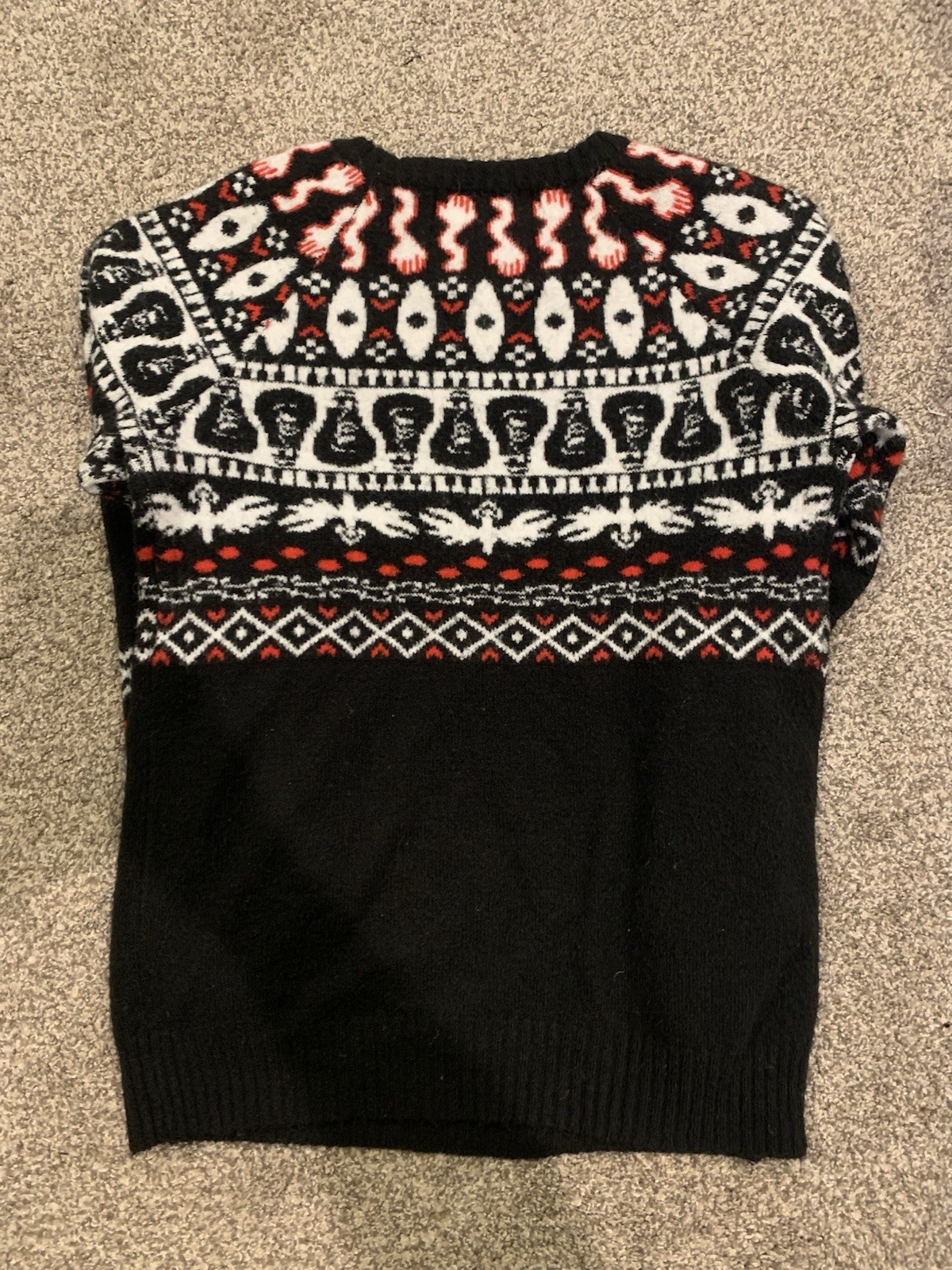 OMORI Geometric Patterned Knit Pullover Sweater B… - image 2