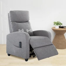 Zanzio Living Room Massage Recliner Chair, Modern High Back Adjustable Heated