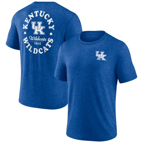 Camiseta para hombre Royal Kentucky Wildcats Old School audaz triple mezcla