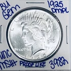 1925 BU UNCIRCULATED SILVER PEACE DOLLAR AUTHENTIC U.S. MINT FREE SHIPPING 3982