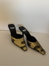 Vintage Glitter Camouflage MOSCHINO Mules Never Worn 37