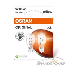 2x W16W OSRAM 12V W2.1x9.5d 12V BREMSLICHT RÜCKLICHT LAMPE GLÜHBIRNE
