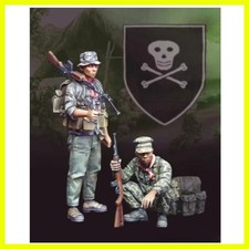 1/35 Scale Die-Cast Resin Figure Model Kit Vietnam War US Infantry 2 Figures ...