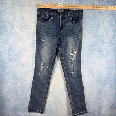 Art Class Super Skinny Distressed Jeans Medium Wash Denim Size 14 Girls Womens