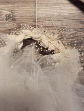 Vintage Wedding Veil with Pearl Headpiece