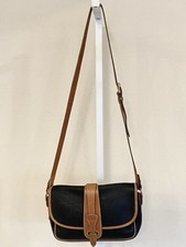 VTG DOONEY AND BOURKE-Equestrian Pebbled Leather AWL Crossbody Bag Purse VGUC