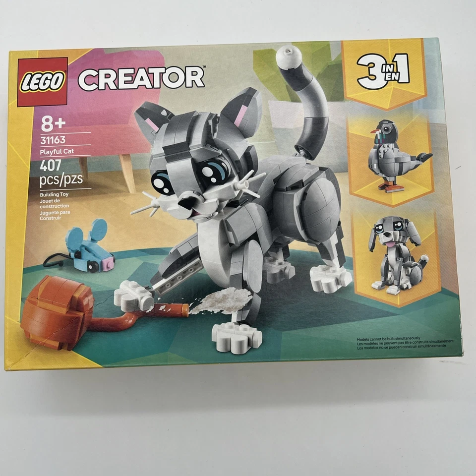 LEGO Creator 3 en 1 Juguete de Construcción de Gato Divertido 31163 Gato/Perro/Paloma Nuevo Caja Sellada Foto 2 de 4